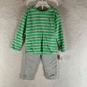 Little Me Baby Boys Long-Sleeve Striped T-Shirt &‎ Jogger Pants Set Size 24M NWT
